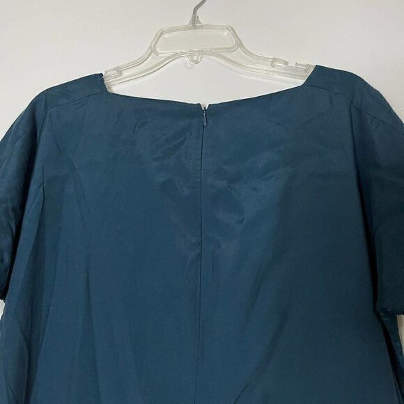 NEW! Club Monaco Blue teal Square Neck Archmand Mini dotted Dress size 4 $195 - Picture 7 of 7